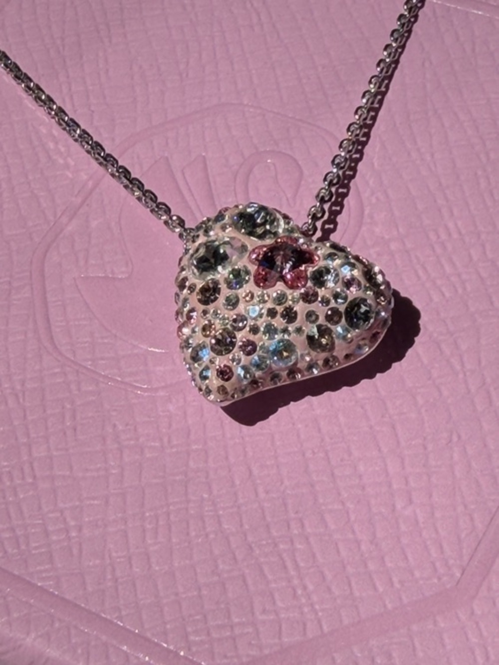 Swarovski Sparkling Multicolor Heart Pendant Necklace